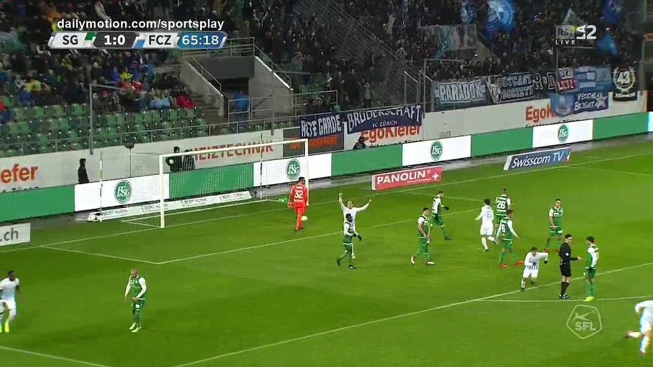 Fabian Rohner Goal HD - St. Gallen 1 - 1 FC Zurich - 11.02.2018 (Full Replay)