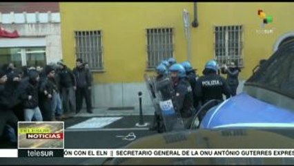 Miles protestan contra el fascismo y el racismo en Italia