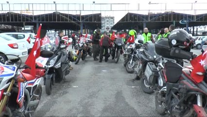 Motosiklet Tutkunları Afrin İçin Sürdü