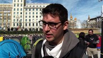 El portaveu de l'Acampada Catalunya, Marc Bonet, parla sobre el dotze dia d'acampada a la plaça de Catalunya