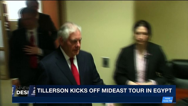 i24NEWS DESK | Tillerson kicks off Mideast tour in Egypt | Sunday, February 11th 2018