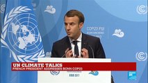 UN Climate Talks: French President Emmanuel Macron addresses Bonn COP23