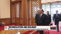 Kim Jong-un stresses importance of further 'reconciliation and dialogue' with South Korea