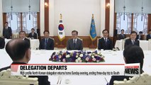 High profile North Korean delegation returns home, ending three-day trip to South