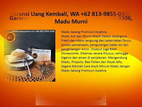 Garansi Uang Kembali, WA +62 813-9855-0306, Madu Murni
