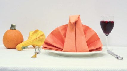 How to Fold a Turkey Napkin