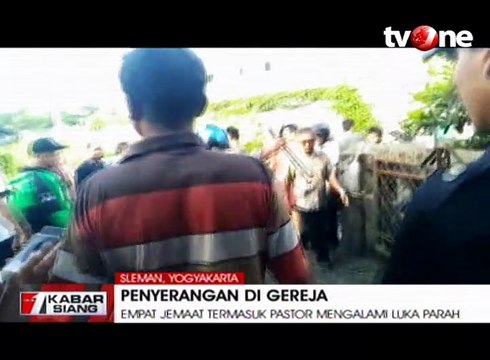 Pembacokan di Gereja Sleman, Empat Orang Terluka