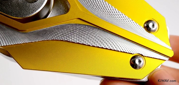 Motorcycle Mirrors Viper Yellow Adjustable Sportsbike with Glossy Black Mirror Base | KiWAV