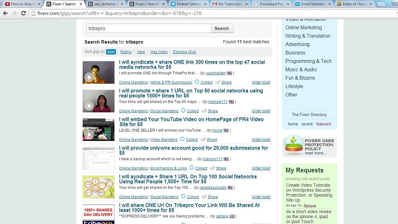 youtube -SocialSignals