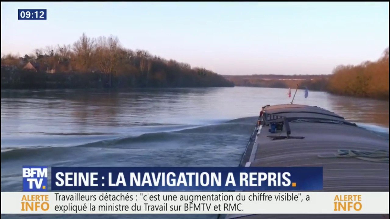À Paris, la navigation fluviale reprend progres...