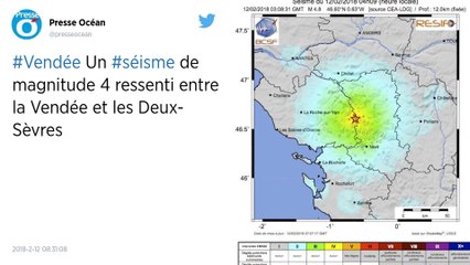 Séisme. La Vendée réveillée en pleine nuit par « un grand boum » !