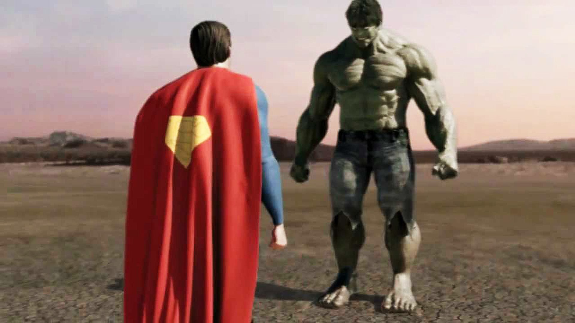 Hulk vs Superman Full Fight HD, image size:1920x1080