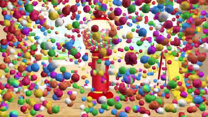 A lot of candy Gumball machine 3d