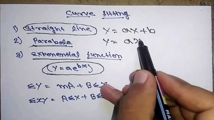 Curve Fitting Exponential Equation | exponential curve fitting problems | Curve fitting part #3