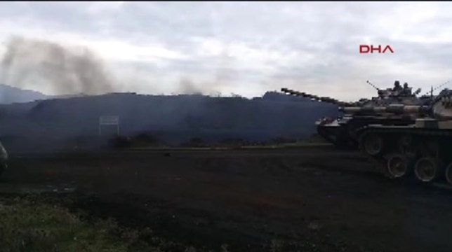 TSK ve Öso, Zeytin Dalı Harekatı'nda Afrin'in Batısındaki Muhammediye Köyünü Terör Örgütü...
