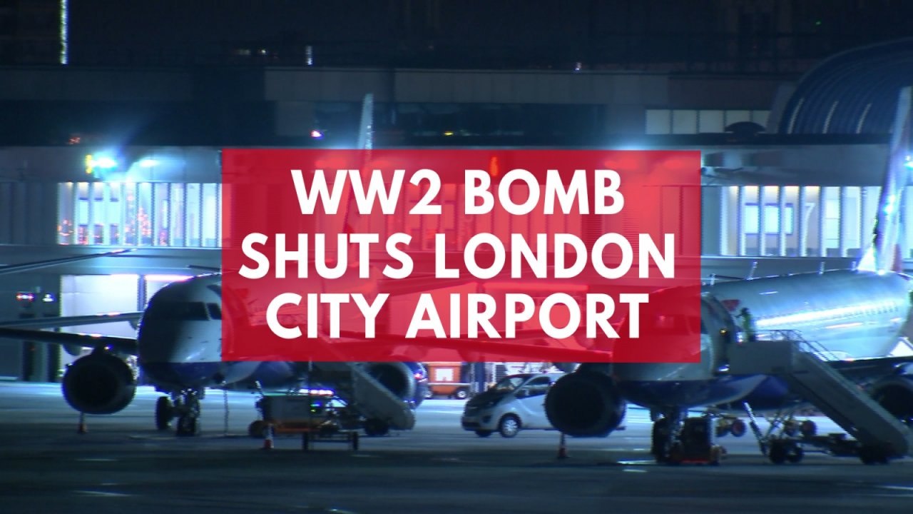 London City Airport shut as unexploded WW2 bomb found
