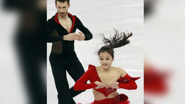 Güney Koreli buz pateni ekibinin talihsiz anı