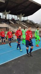 Entrée des joueurs lors de la 18 journée: FRH - SCO AMNEVILLE