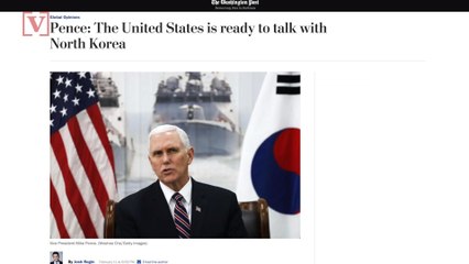 VP Pence on North Korea: 'If You Want to Talk, We'll Talk'
