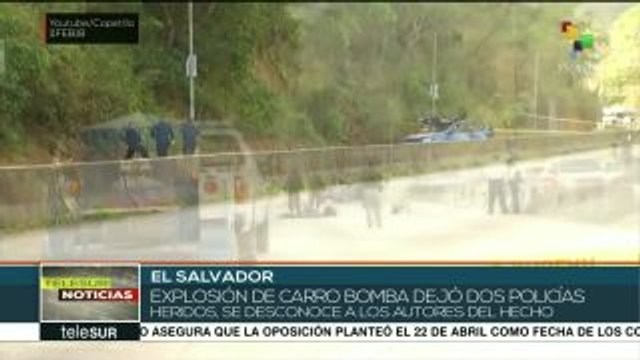 Coche bomba con explosivos caseros en El Salvador deja dos heridos