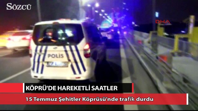 15 Temmuz Şehitler Köprüsü’nde hareketli saatler! Silah sesleri geldi trafik durdu