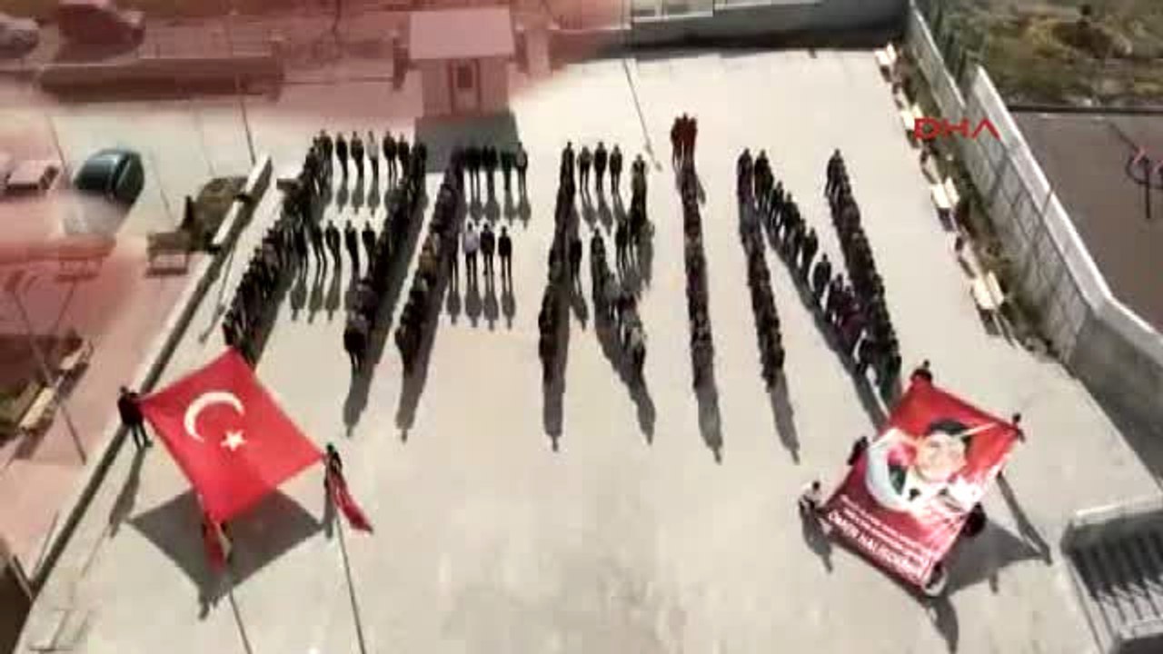 Niğde Öğrenciler Bedenleriyle 'Afrin' Yazdı