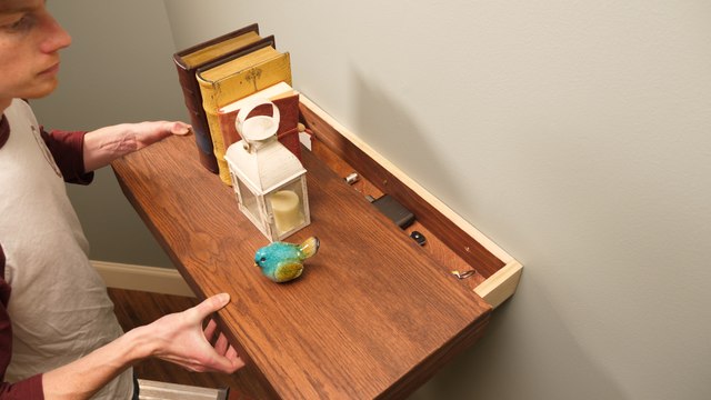 Saturday Morning Workshop: Floating Shelf with a Secret Door