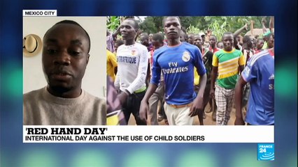 Former child soldier Mohamed Sidibay speaks to France 24