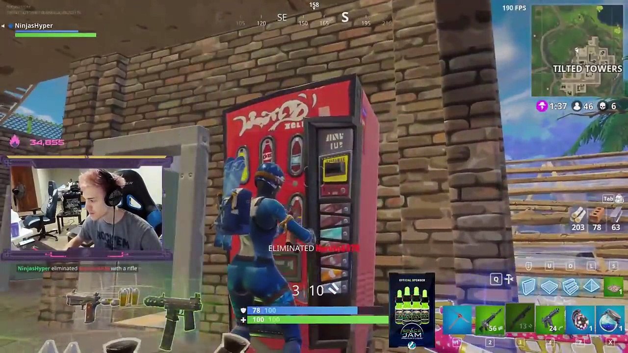 Dropping in at Tilted Towers - Fortnite Battle Royale Gameplay - Ninja