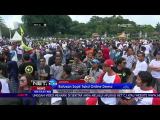 Ratusan Sopir Taksi Online Demo - NET 24