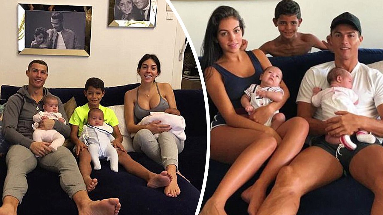 Merry Cristiano-mas! Ronaldo and girlfriend Georgina Rodriguez share precious family holiday card with his mini-mes as he prepares for first festive season with his four children