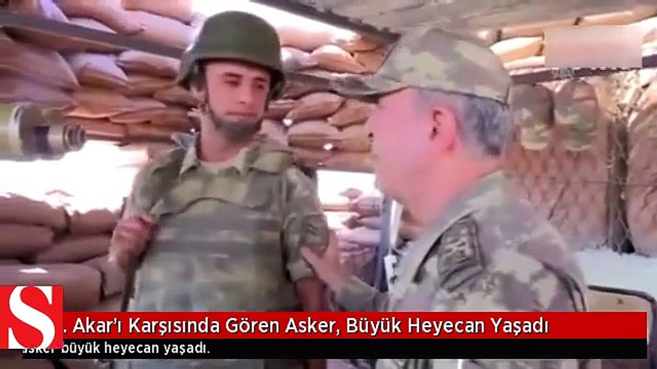 ORG. Akar�ı karşısında gören askerin heyecanı kameraya böyle yansıdı