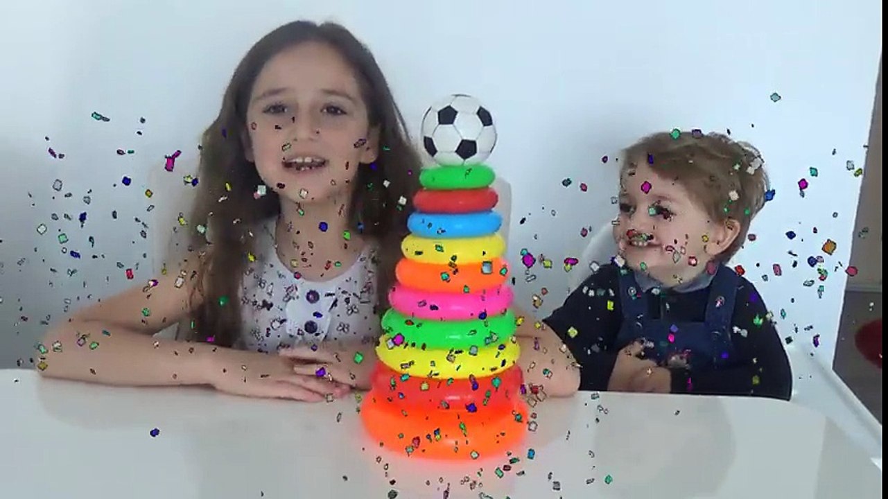 Renkli Halkalar ile Türkçe ve İngilizce Renkleri Öğreniyorum | Pepela Tv Renkli Halkalar ile Sayılar