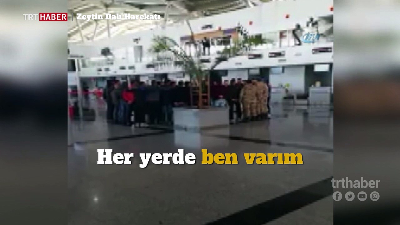 Askerler Komando marşıyla Afrin'e gitti