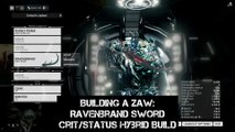 Warframe: Building a Zaw - Ravenbrand Sword Crit/Status Hybrid Build