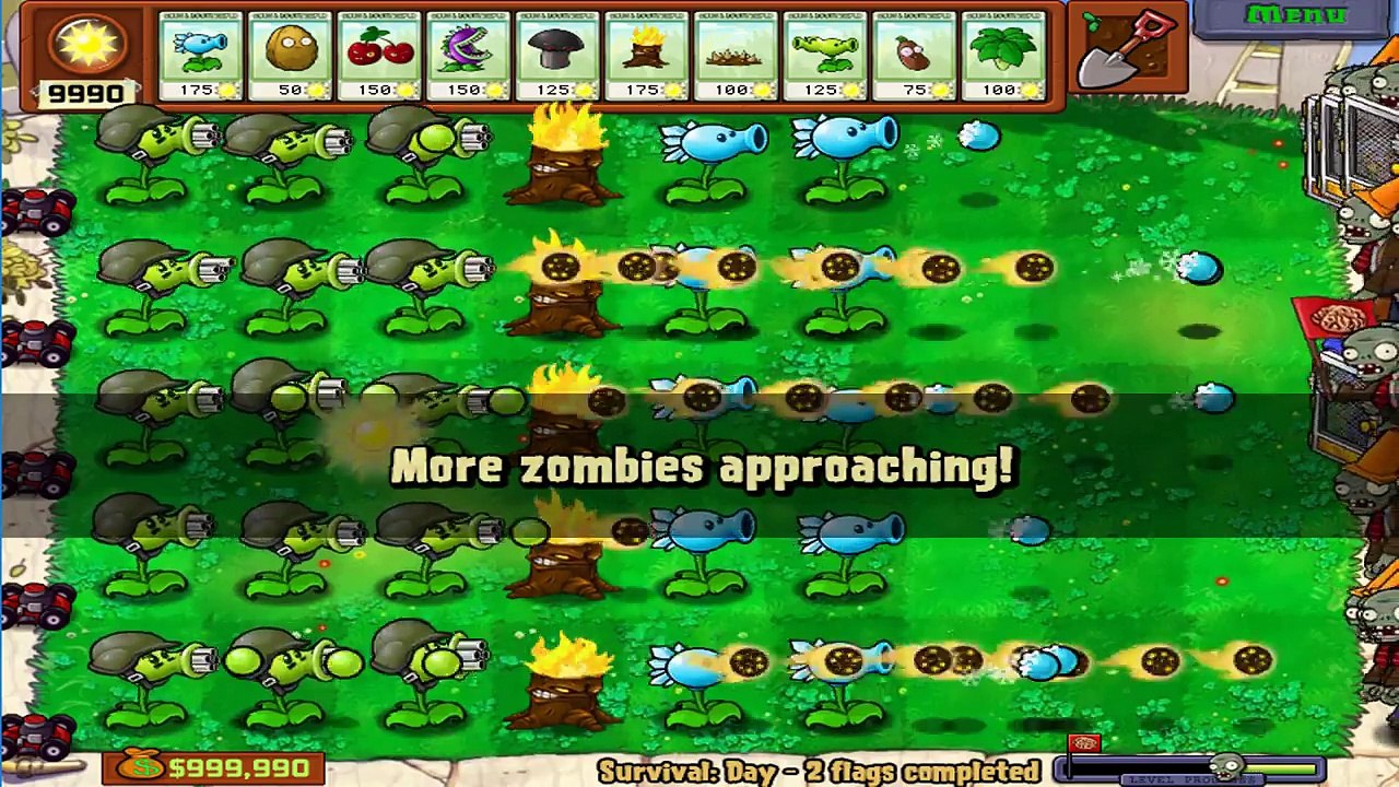 Plants vs Zombies Hack - Gatling Pea vs Snow Pea