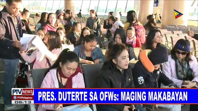 Pangulong #Duterte sa OFWs: Maging makabayan