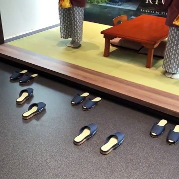 Ces chaussons se rangent tout seul en roulant au sol !