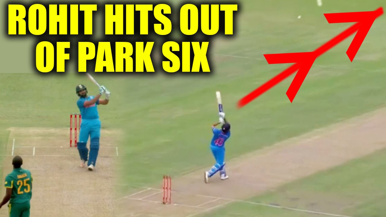 India vs South Africa 5th ODI : Rohit Sharma hits out of park sixer on Rabad's bowl | Oneindia News