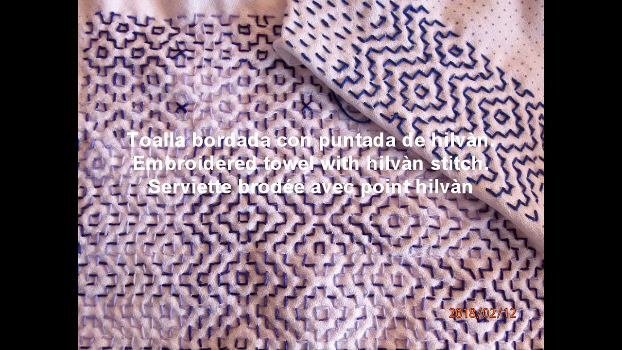 Toalla bordada  parte 1A