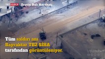 Bayraktar TB2 SİHA'lar görüntüledi, TSK teröristlerin karargahını havaya uçurdu