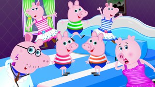 Five Little Piggy`s Jumping On The Bed