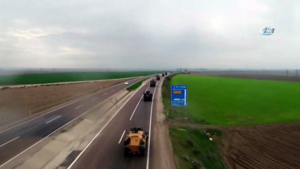 Afrin'e Giden JÖH Timleri Havadan Görüntülendi