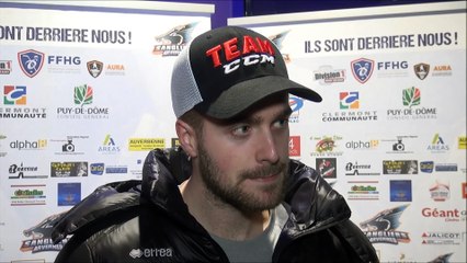 Hockey sur glace Interview Felix Boucher # 22 Défenseur des Bélougas TBHC 2018-02-10 lors de la rencontre Clermont VS Toulouse-Blagnac