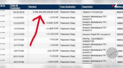 Un Belge reçoit 2.000 milliards d'euros sur son compte - ZAPPING ACTU DU 13/02/2018