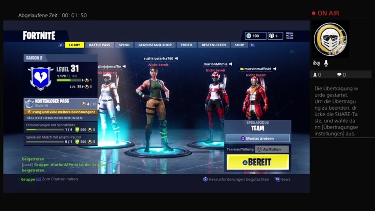 Live  ein paar runden fortnite