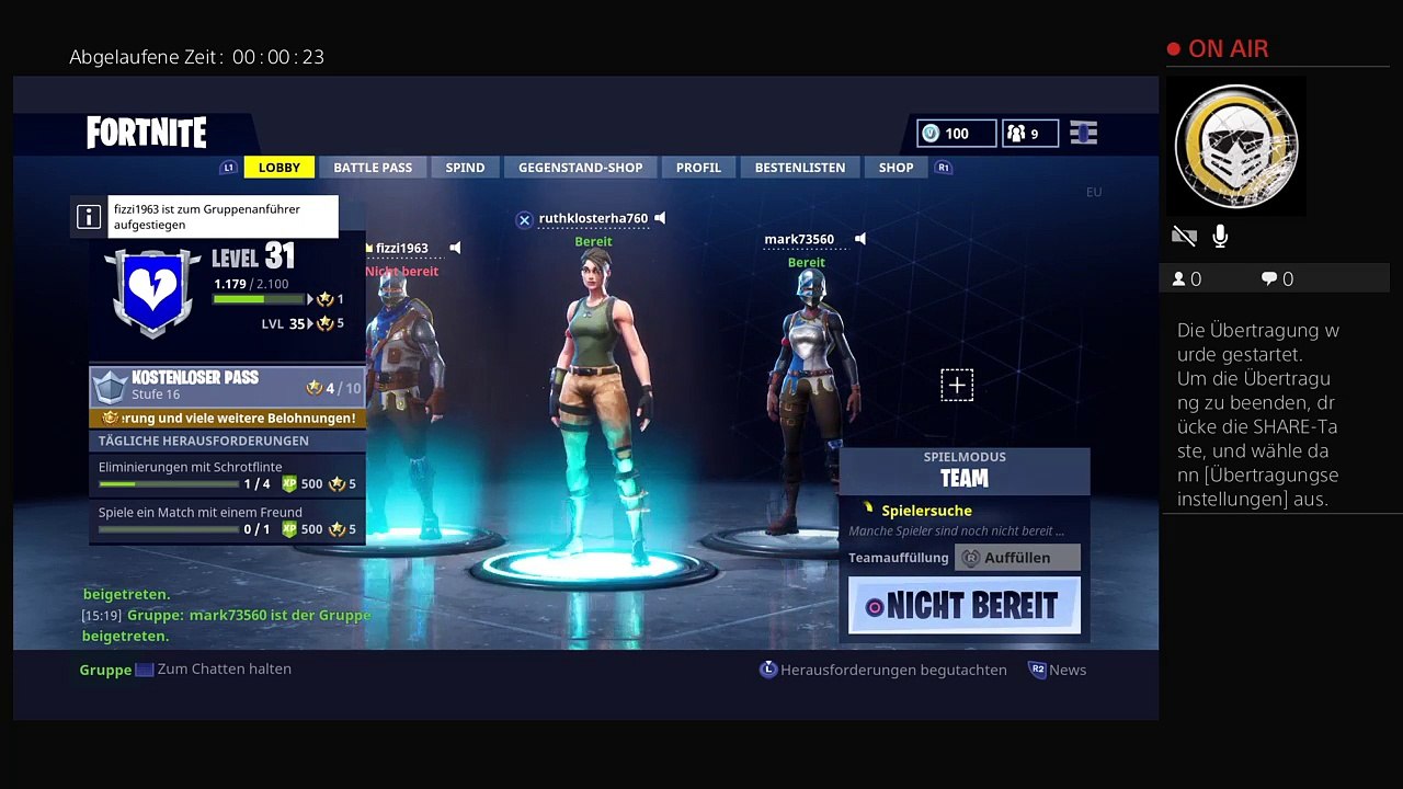 Live  ein paar runden fortnite (2)