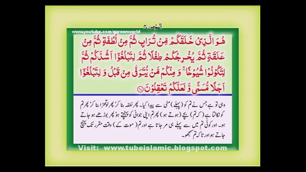 Tilawat Quran with Urdu Translation Chapter 24 (3)