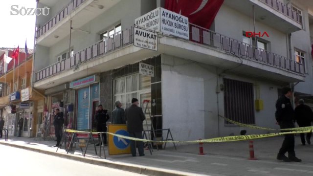 Şehidi icraya veren avukatın bürosuna saldırı