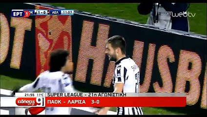 21η ΠΑΟΚ-ΑΕΛ 3-0  2017-18  ΕΡΤ